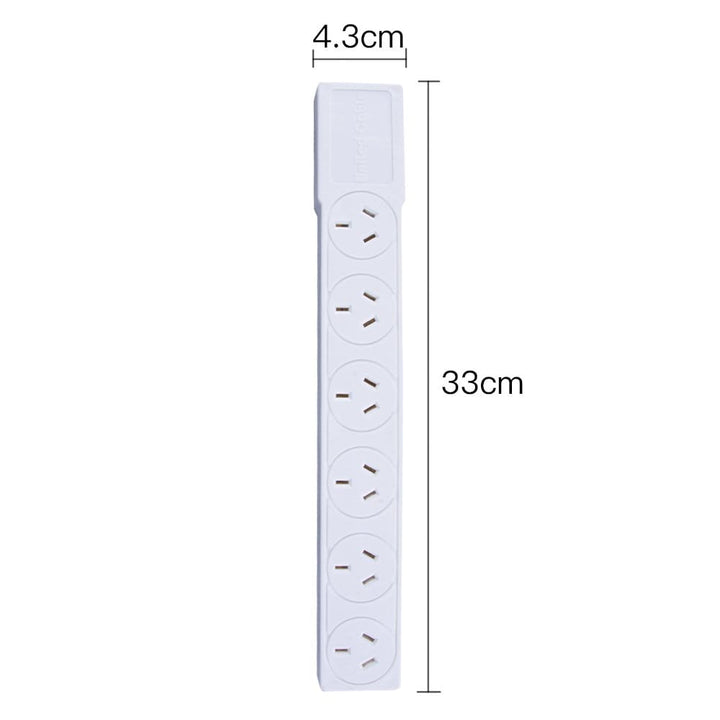 plugd Electrical 6 Outlet Powerboard With Overload Protection