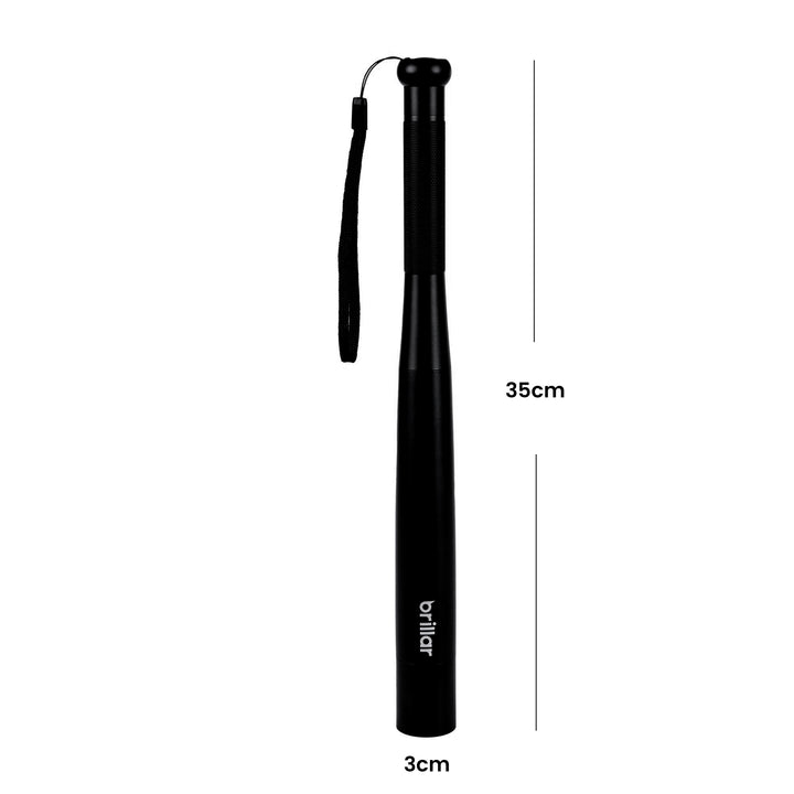 Brillar Aluminium Long Torch - Black