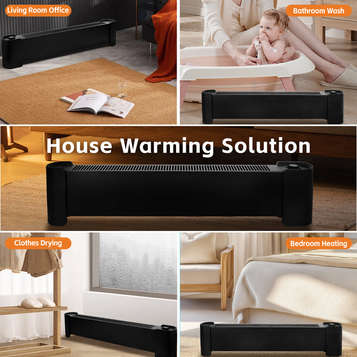 2200W Graphene Floor Electric Heater – Fast Heating, Energy-Efficient, Portable Indoor Heater