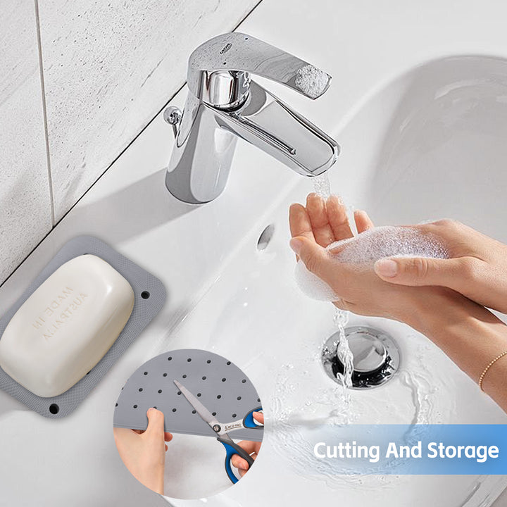 2 Pcs  70×40 cm Anti‑Slip Grip Shower Mat Quick‑Dry Bath Mat with 100+ Suction Cups