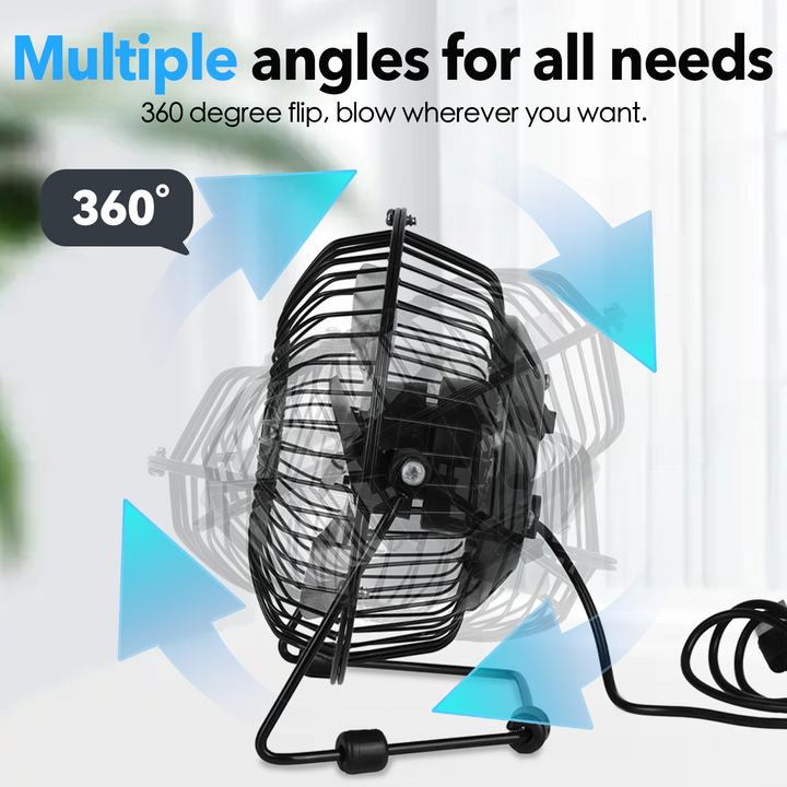 360° Tilt Adjustable USB Portable Mini Desk Fan