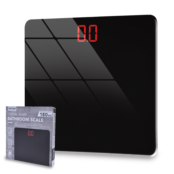 Clevinger Digital Glass Bathroom Scale Max Capacity 180KG