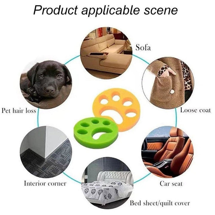 4 Pcs Silicone Pet Hair Remover