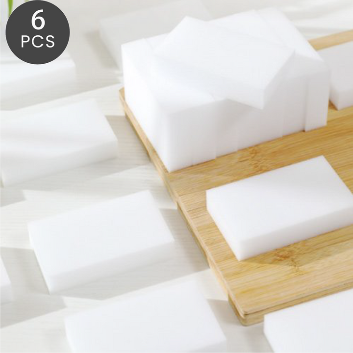 6 Pcs Magic Cleaning Sponge Multifunction Stain Eraser Foam Cleaner Pads