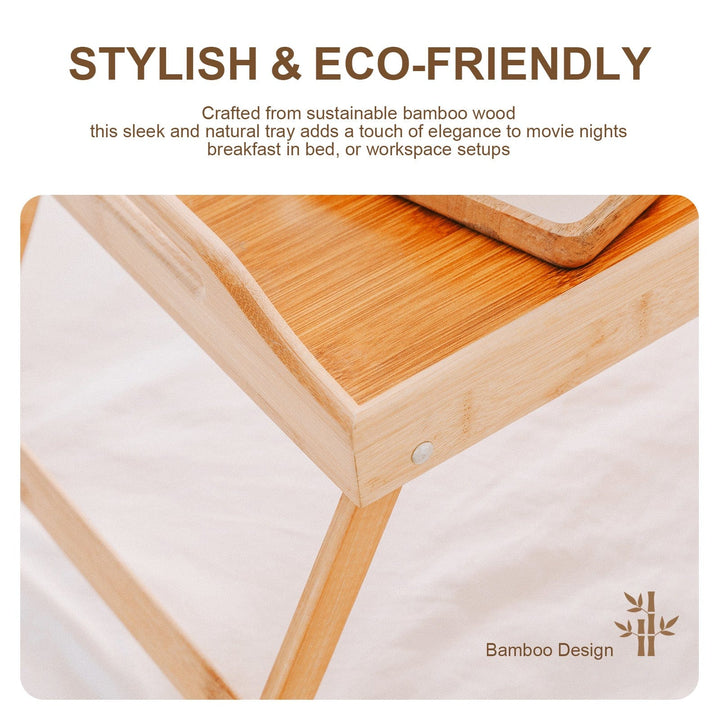 Living Today Homewares Foldable Bamboo Bed Tray / Breakfast Serving Table