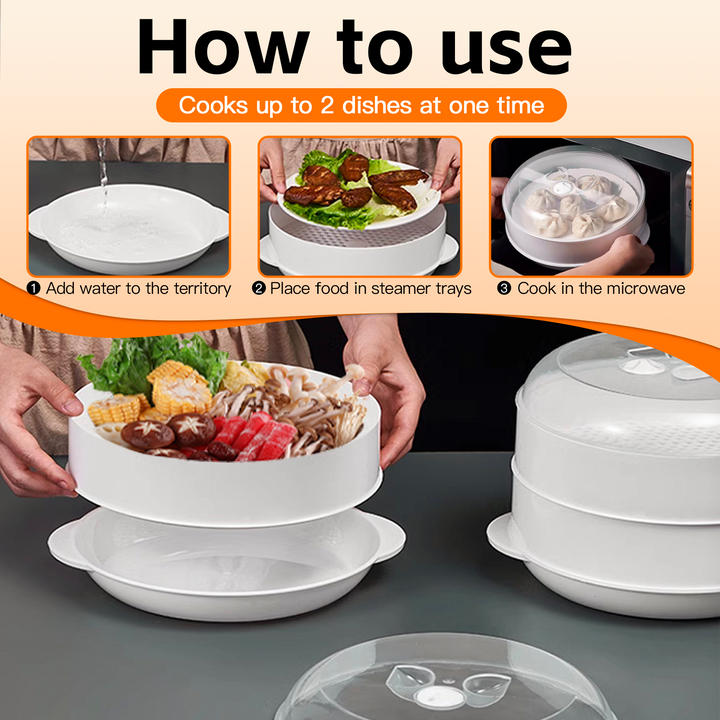 2 Tier Microwave Steamer