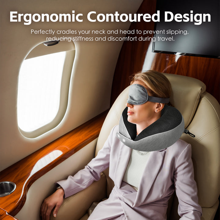 Compact Luxury Memory Foam Travel Pillow