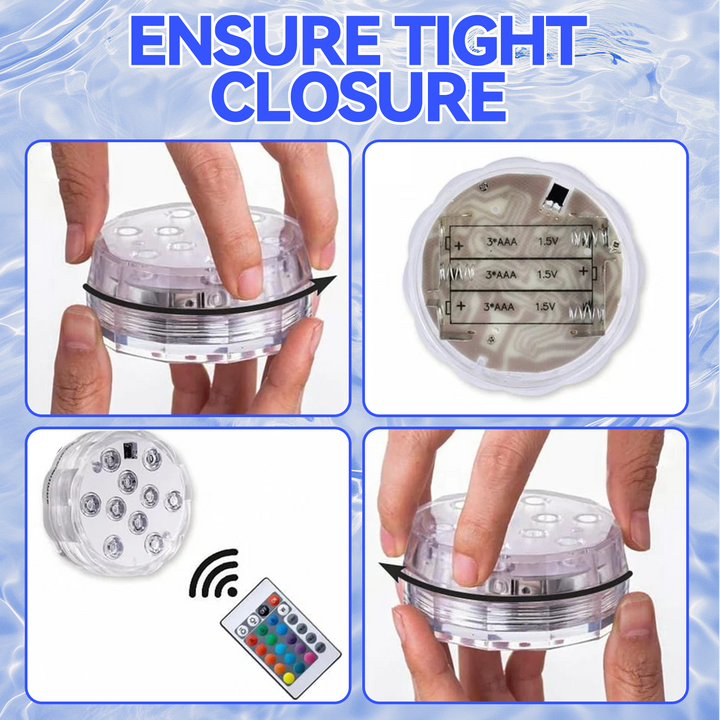 2 Pcs Lazy Dayz 13 Colors LED Remote Pool Light