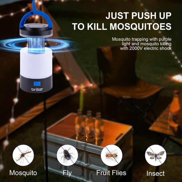 Brillar 3 in 1 Rechargeable Camping Bug Zapper Insect Killer Lantern