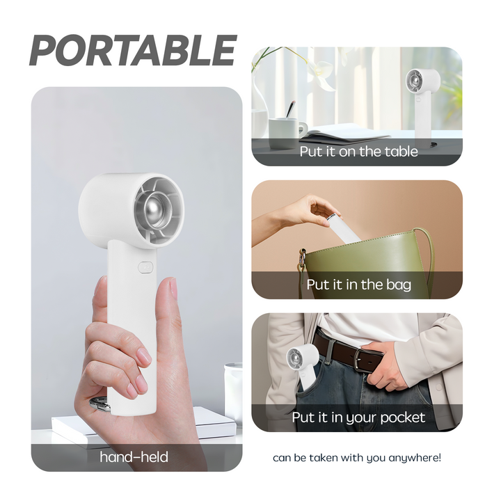 Handheld USB-C Rechargeable Mini Fan
