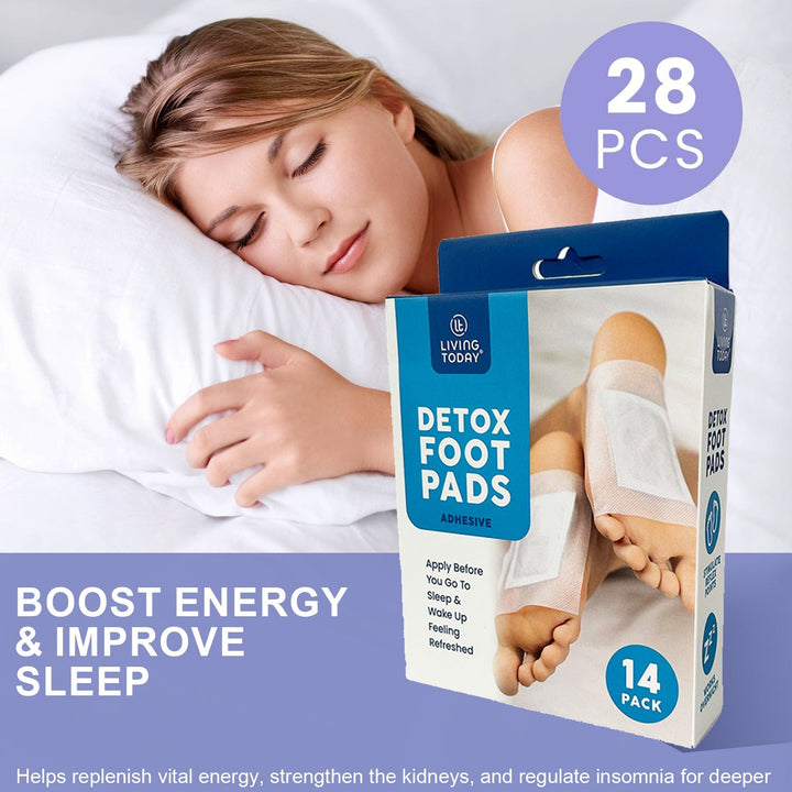 28 Pcs Cleansing Detox Foot Pads – 100% Natural Herbal Foot Patches (12 × 10 cm)