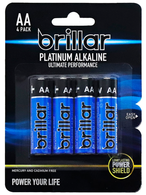 4 Pcs AA PLATINUM ALAKALINE