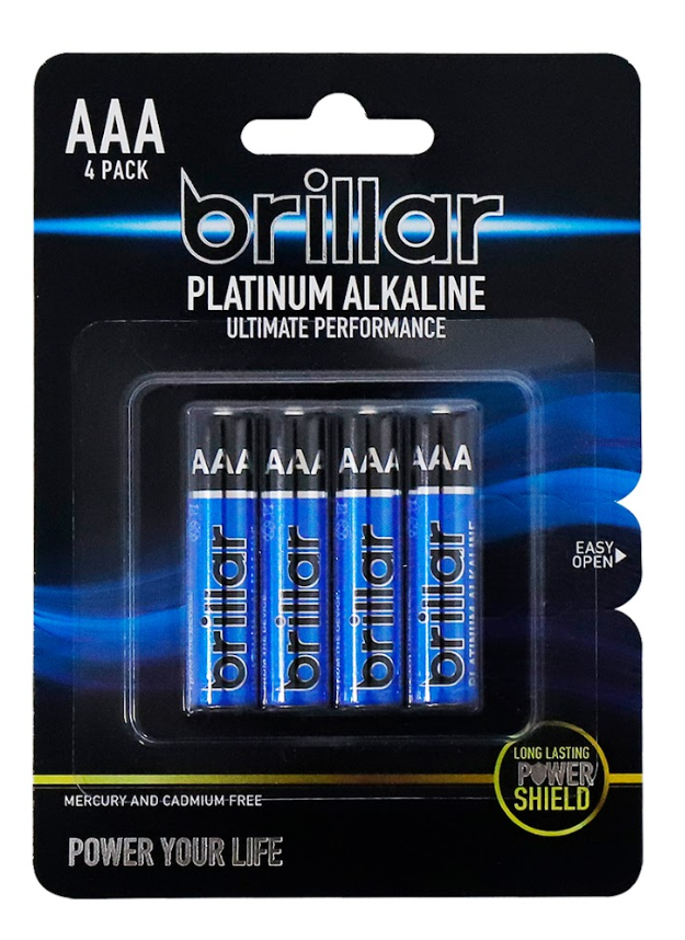 4 Pcs AAA PLATINUM ALAKALINE