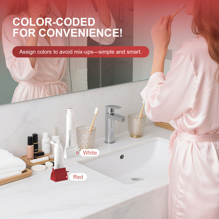 2 Pcs Toothpaste Rolling Dispensers Squeezer