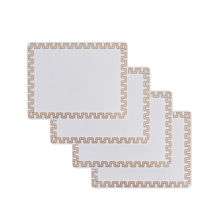 4 Pcs Clevinger MD Placemats Gold Border