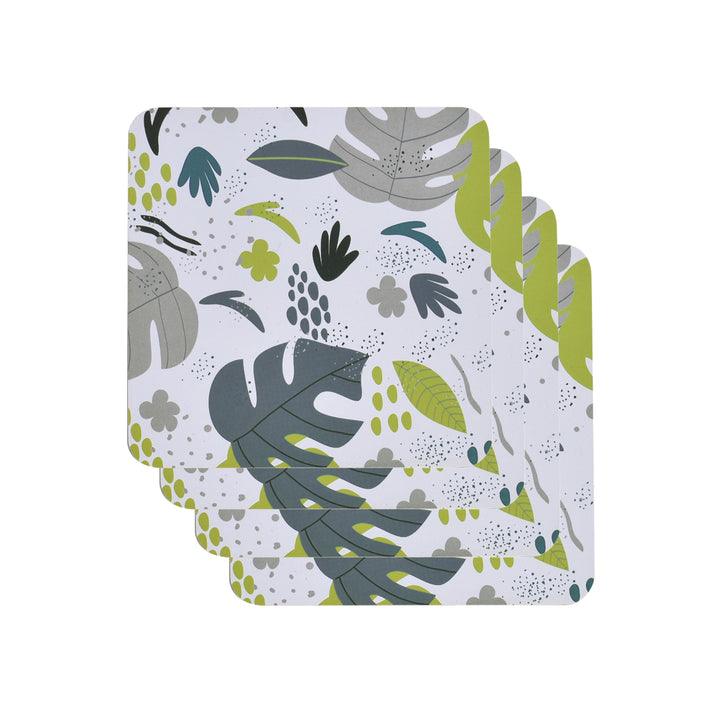 4 Pcs Clevinger MDF Coasters Monstera