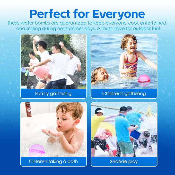 12 PcsMagnetic Closure Silicone Water Bombs