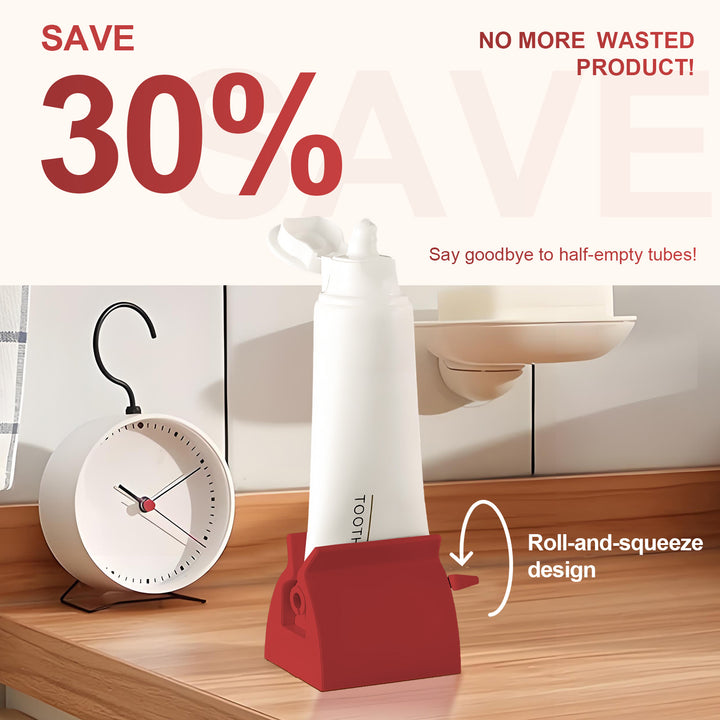 4 Pcs Toothpaste Rolling Dispensers Squeezer – Compact, Durable PP, Non-Slip Base