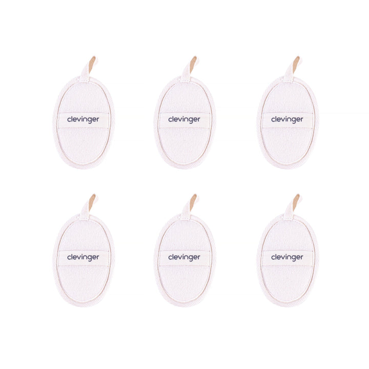 Clevinger Loofah 6 Pcs Clevinger Eco Oval Facial Exfoliating Loofah