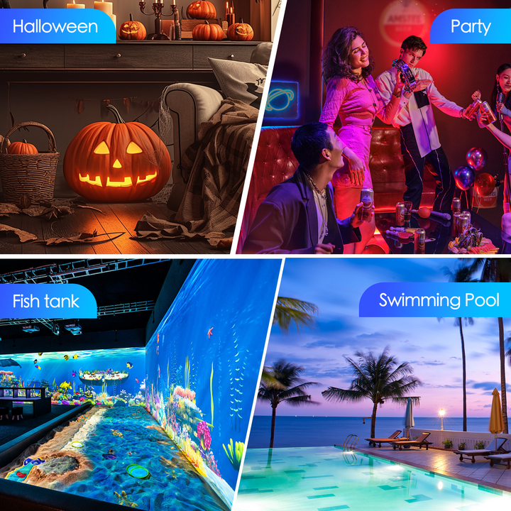 2 Pcs Lazy Dayz 13 Colors LED Remote Pool Light