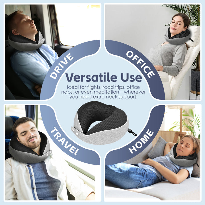 Compact Luxury Memory Foam Travel Pillow