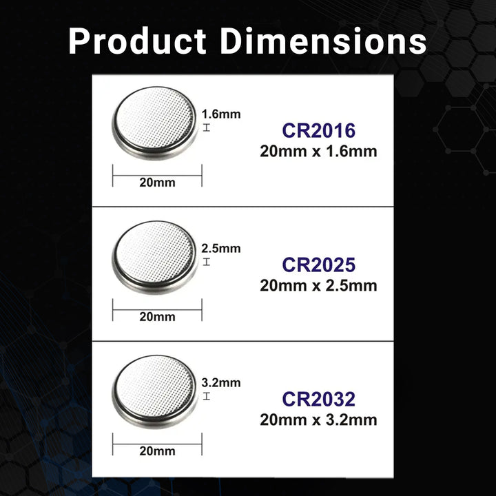 2 pcs Brillar CR2032 Lithium Button Cell – Long-Lasting Coin-Cell Power
