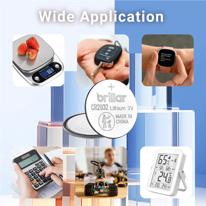 2 pcs Brillar CR2032 Lithium Button Cell – Long-Lasting Coin-Cell Power