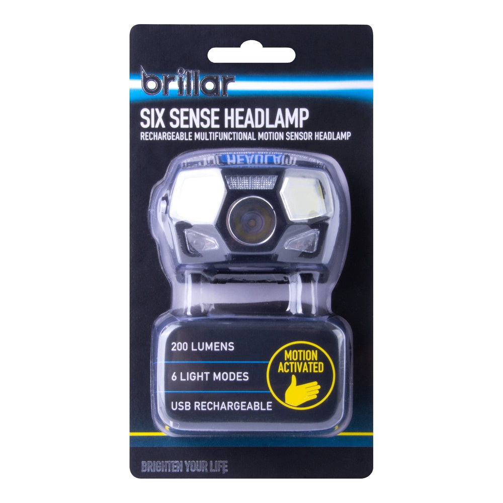 Brillar Headlamps Brillar Sixth Sense - 200 Lumen 6 Mode Rechargeable Headlamp