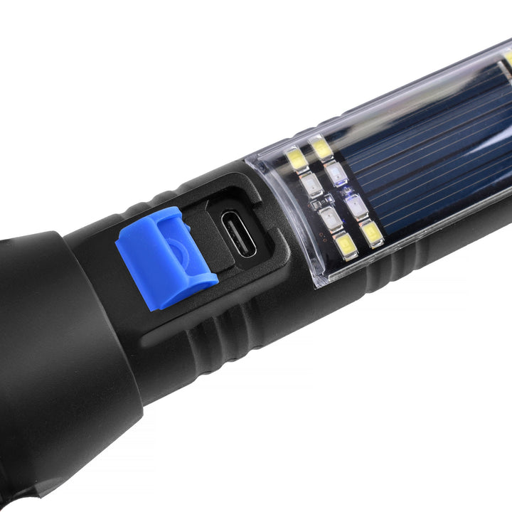 Brillar 150 Lumen Solar Power USB rechargeable Multifunction Trekking Torch