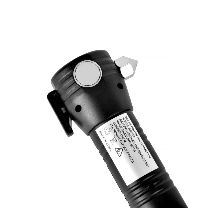 Brillar 150 Lumen Solar Power USB rechargeable Multifunction Trekking Torch
