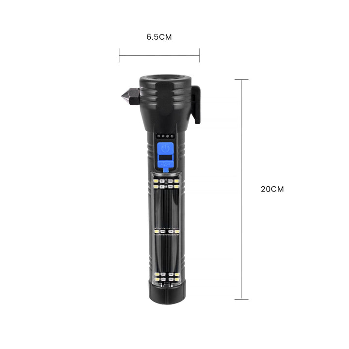 Brillar 150 Lumen Solar Power USB rechargeable Multifunction Trekking Torch