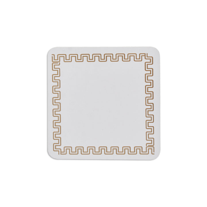 4 Pcs Clevinger MDF Coasters Gold Border
