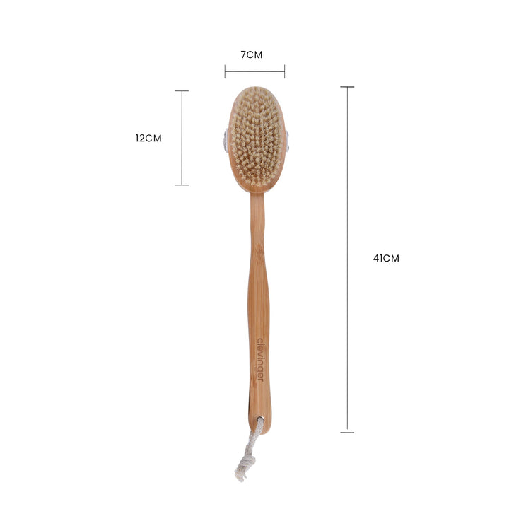 Bamboo Bath Shower Long Detachable Handle Body Brush