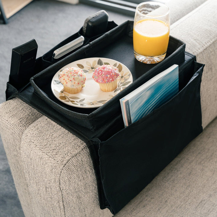 Living Today Gifts and Novelties Sofa Armrest Fabric Organiser Side Pouch Storage Bag Damp Proof Double Sided
