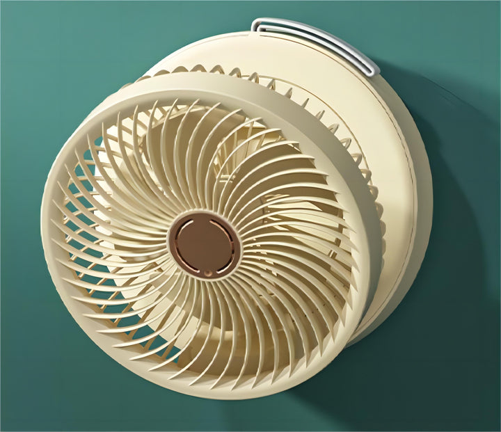 USB Rechargeable Auto-Oscillation Cordless Fan with Remote & Night Light