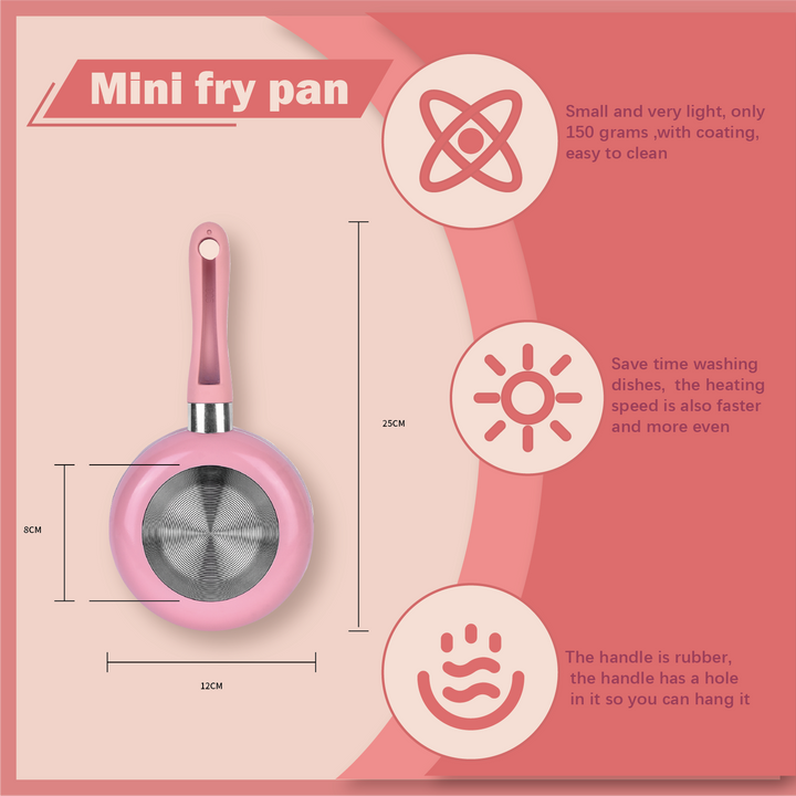 12cm Mini Non Stick Aluminium Frying Pan Round Egg Pan