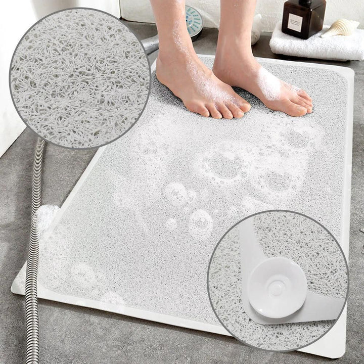 2 Pcs Premium Non-Slip Loofah Shower Mat Bathroom Safe 75 x 44 cm