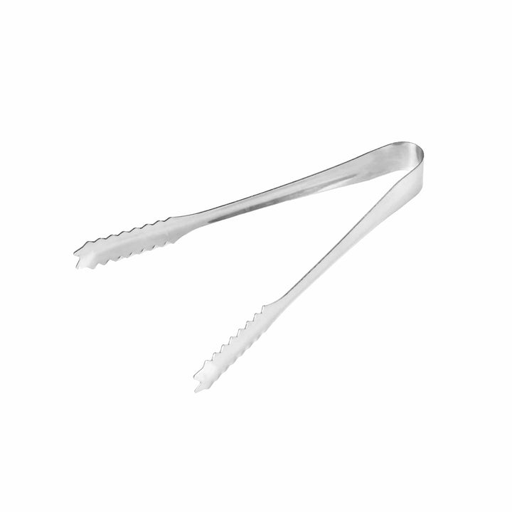 Living Today Homewares Stainless Steel Ice Cube Tongs Anti Slippery Clamp with Serrations and Long Jaws