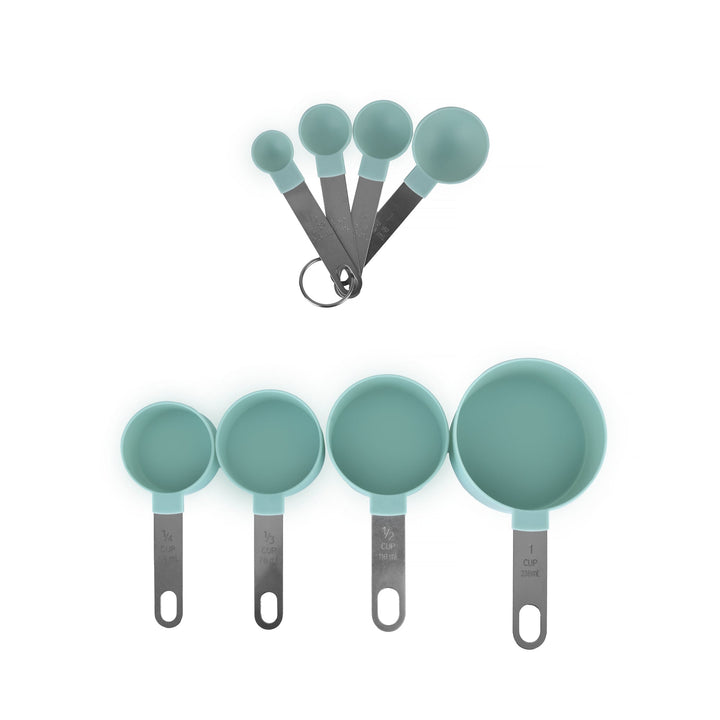 Stackable 4 Measuring Cup Set & 4 Spoon Set
