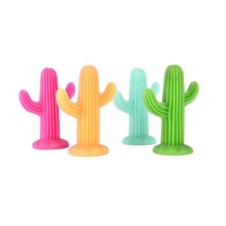4 Pcs Large Simulation Plant Cactus Candle Tea Light
