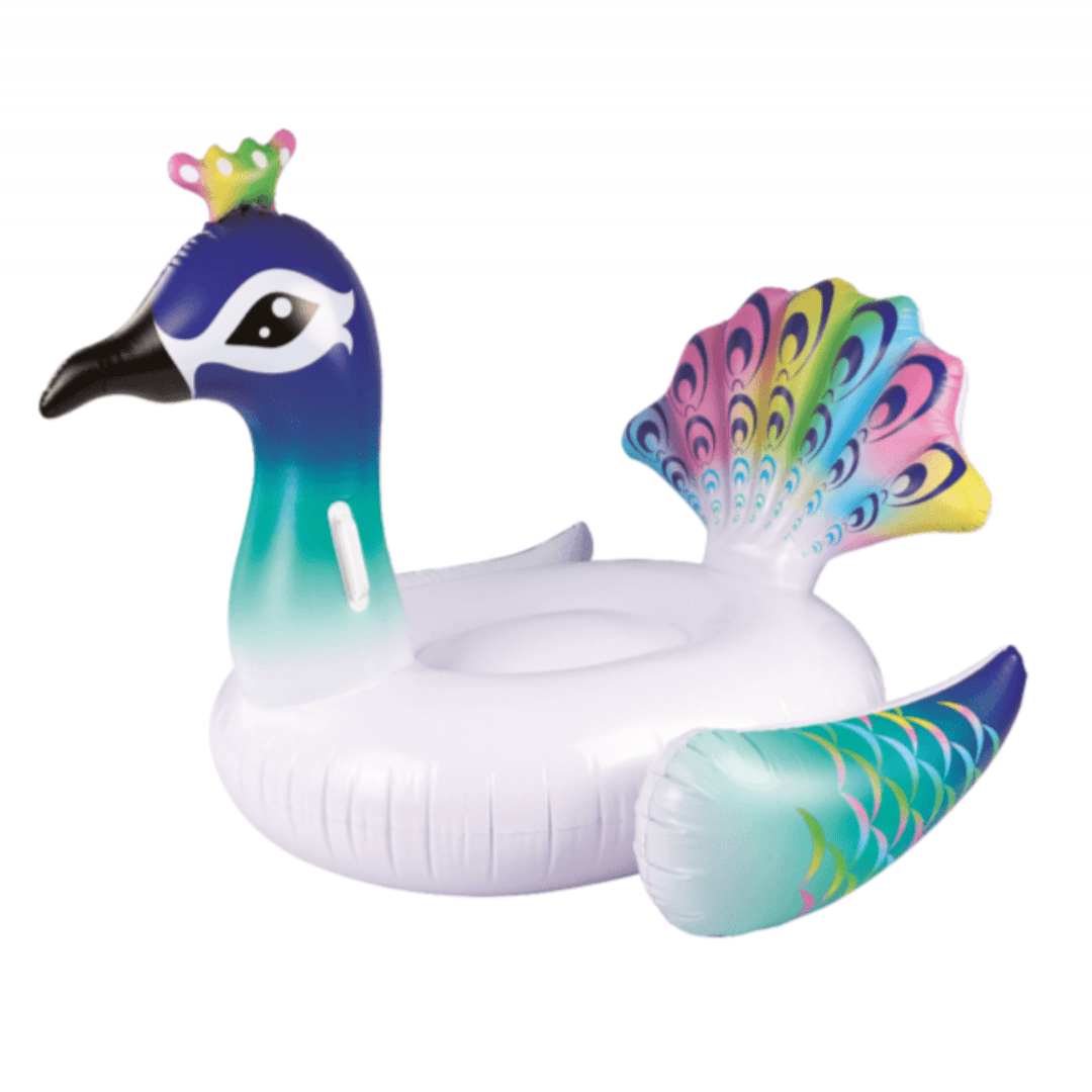 Lazy Dayz Beach and Summer Lazy Dayz Inflatable Peacock Ride-on Float 135cm