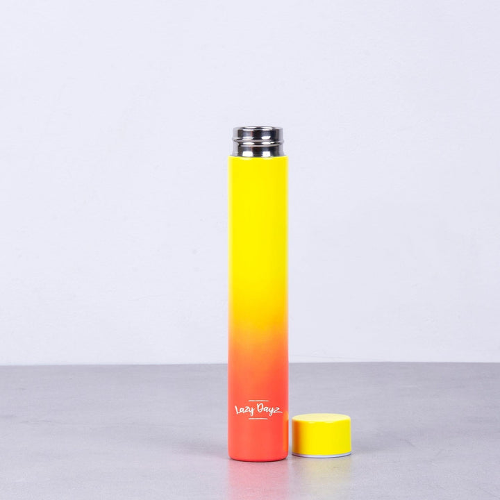 Lazy Dayz Hydration Lazy Dayz Slimline Drink Bottle 300ml - Yellow Peach Ombre