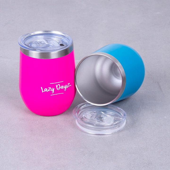 Lazy Dayz Hydration Lazy Dayz Stemless Wine Cup 350ml - Blue