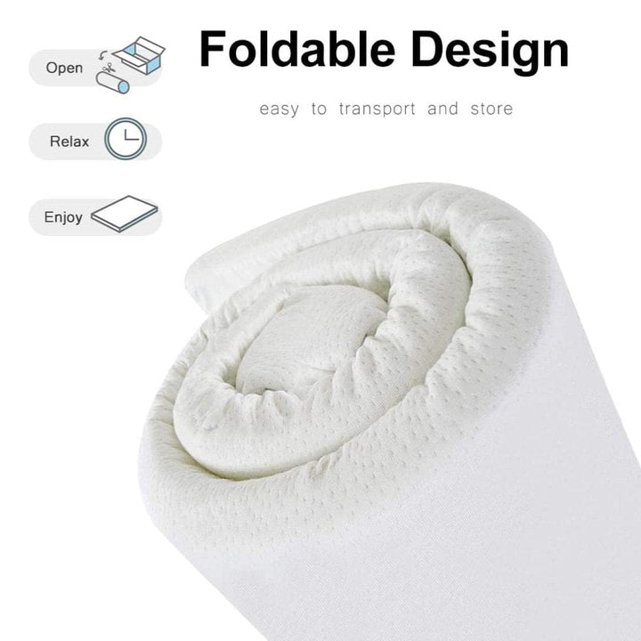 Living Today 4cm Memory Foam Mattress Topper with Bamboo Cover - Double