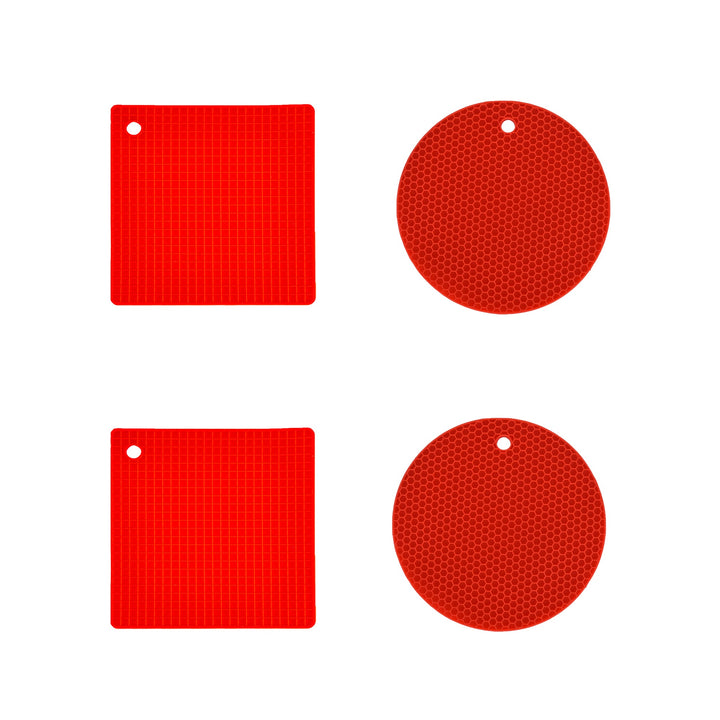 4 Pcs Silicone Multi Purpose Kitchen Heat Pad Insulation Mat