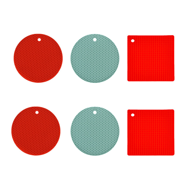 6 Pcs Silicone Multi Purpose Kitchen Heat Pad Insulation Mat
