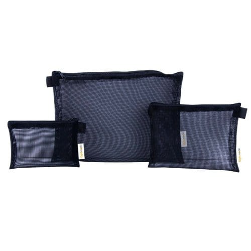 Flightmode 3 Pack Zipper Travel Cosmetic Mesh Bag Set