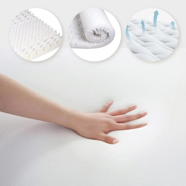 Living Today 4cm Memory Foam Mattress Topper with Bamboo Cover - Double