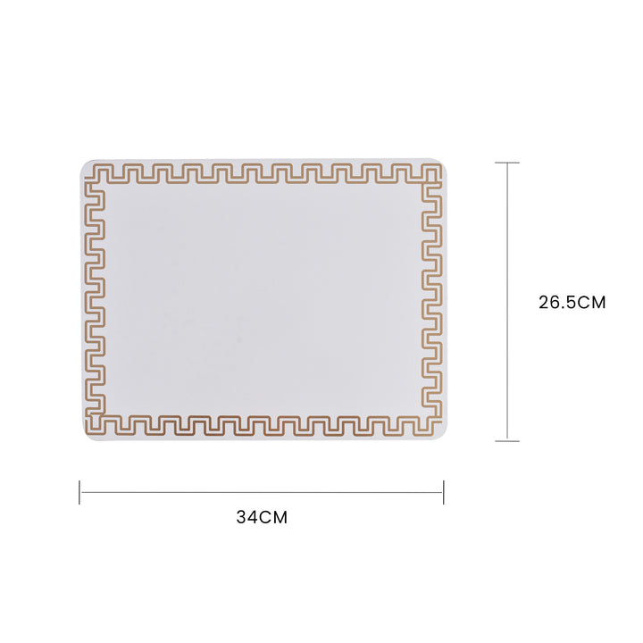 4 Pcs Clevinger MD Placemats Gold Border