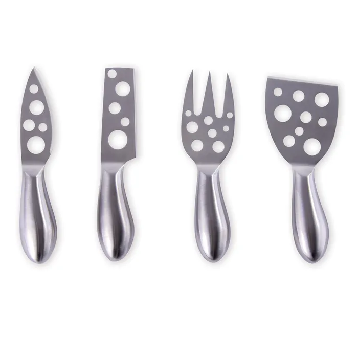 4 Pcs Clevinger Hobson Stainless Steel Cheese Knife Set With Magnetic Block